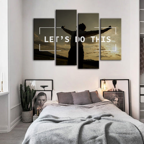 4 Piece Let's Do This - Canvas Wall Art Painting | Bowlift