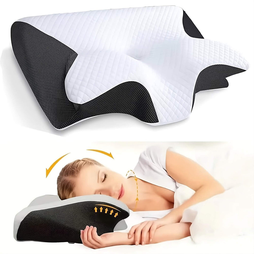 BowLift | RelaxNeck Ergonomic Memory Foam Pillow – Support for Neck and Back