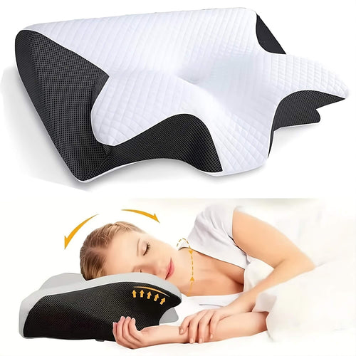 BowLift | RelaxNeck Ergonomic Memory Foam Pillow – Support for Neck and Back