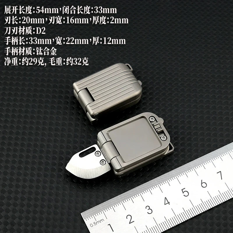 BowLift | Titanium Mini Folding Keychain: Outdoor, Self-Defense, Portable Express Opener