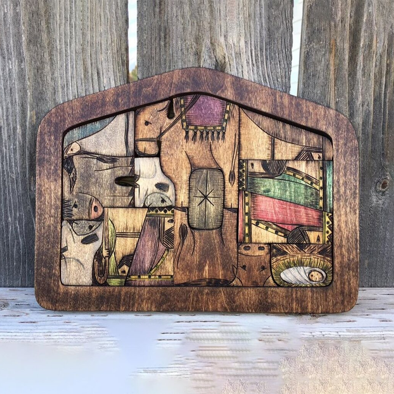 BowLift | Wooden Jesus Puzzle Set