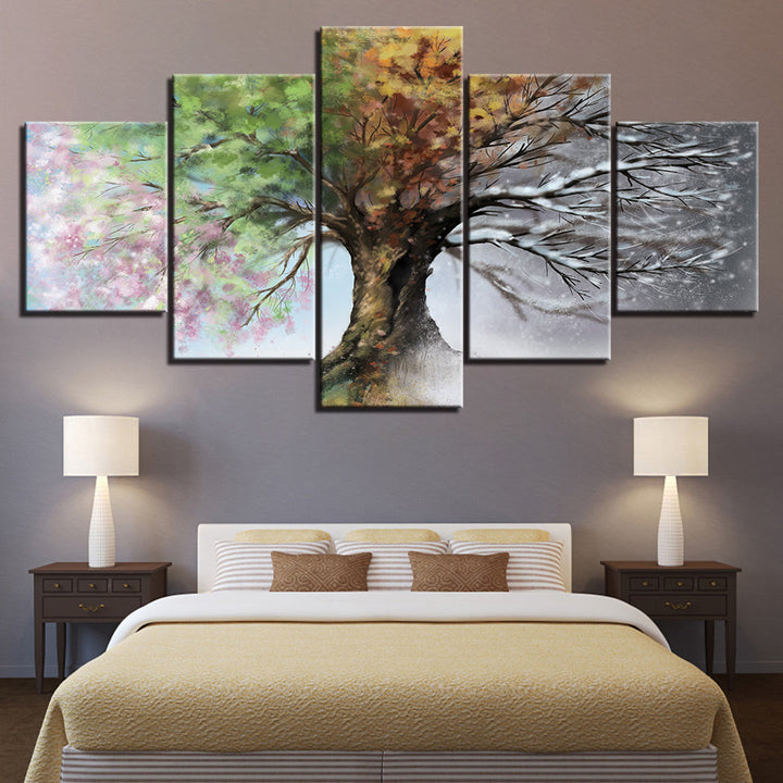 All Season Tree - Canvas Wall Art Painting | Bowlift