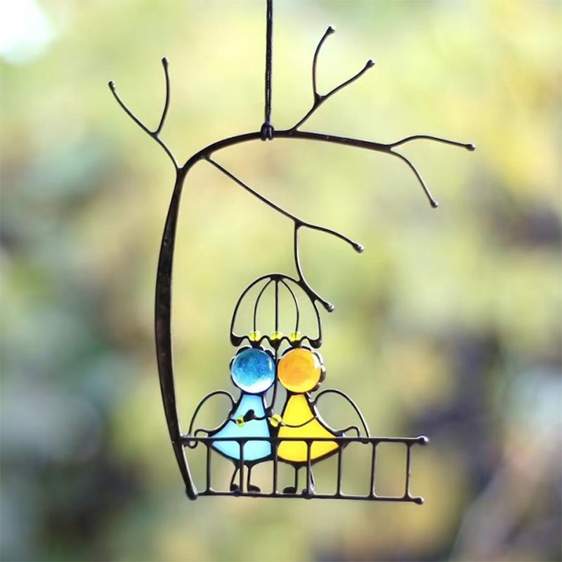 BowLift | Sun catcher, Window hanging, Stained glass art