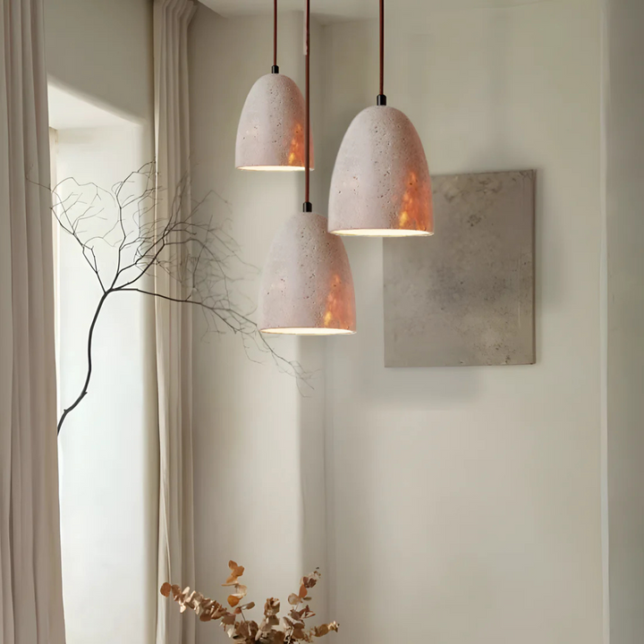 BowLift | Retro Travertine Pendant Lamp