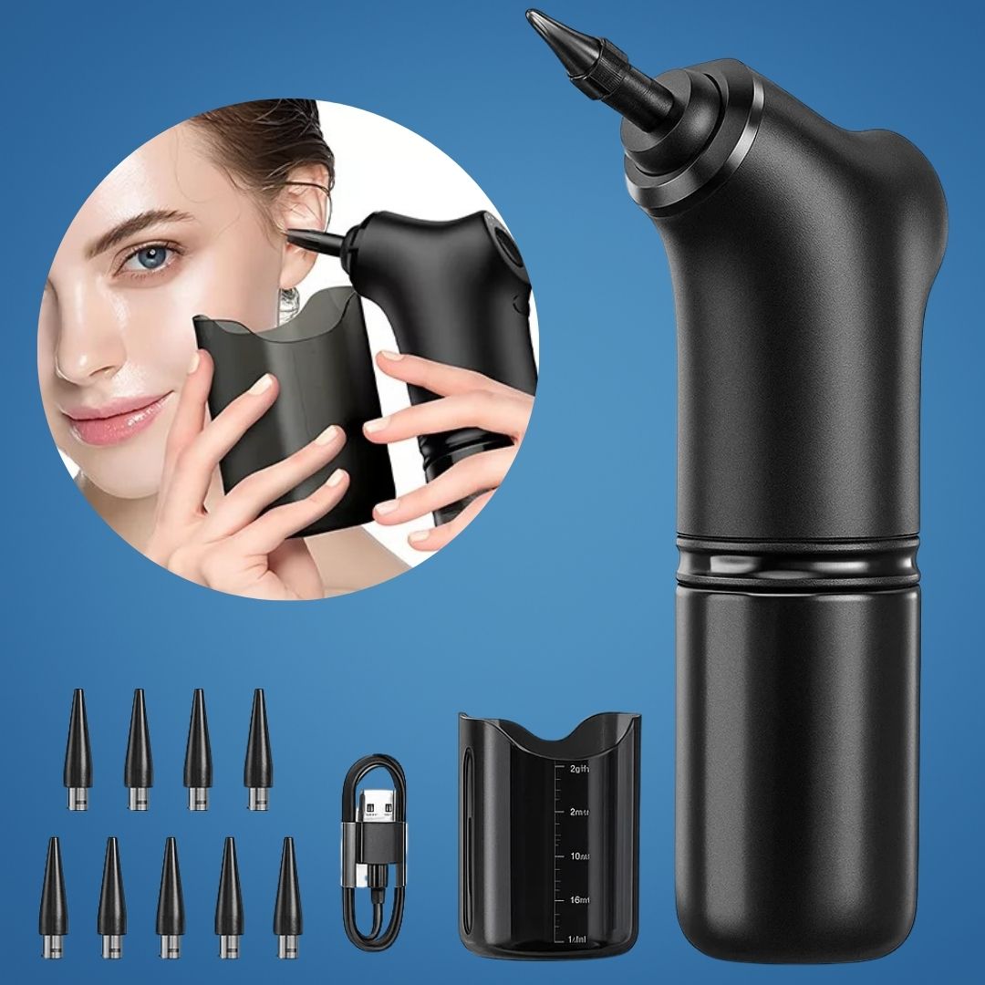 AquaCleanse | Electric Ear Wax Remover – Adjustable Water Jet – Silicone Tip – Warm Irrigation for Families Bowlift
