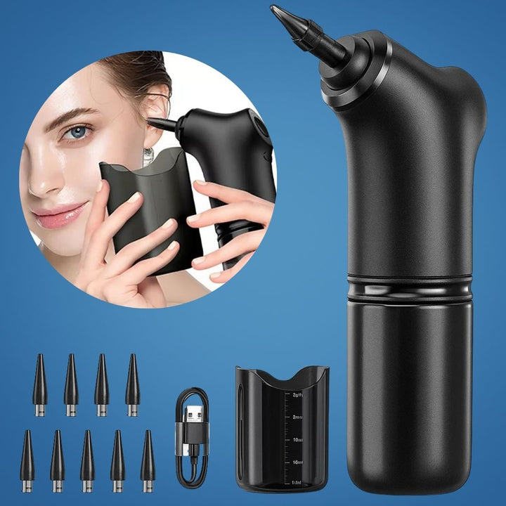 AquaCleanse | Electric Ear Wax Remover – Adjustable Water Jet – Silicone Tip – Warm Irrigation for Families Bowlift