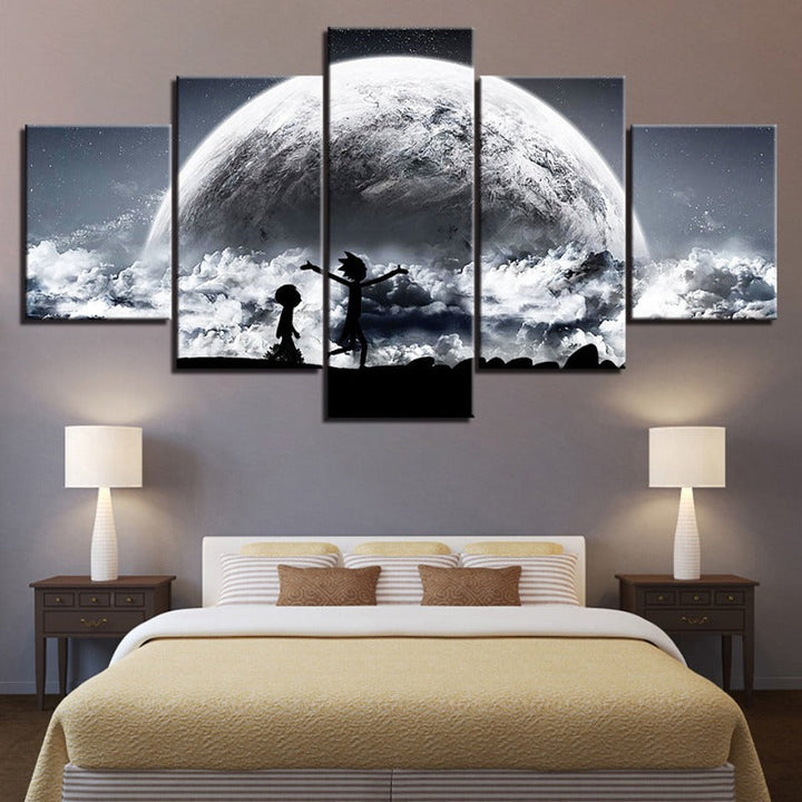 5 Piece Awesome Galaxy View - Canvas Wall Art Painting | Bowlift