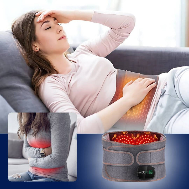 ThermaRelief Heated Belt for Back Pain | Red Light Therapy - Adjustable Belt - Relieves Back Pain - Relieves Muscle Tension - Improves Circulation Bowlift