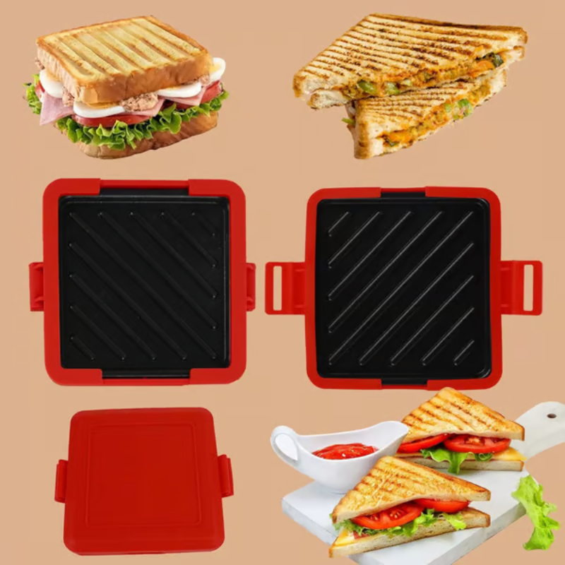BowLift | Microwave Sandwich Toaster | Non-Stick Heatwave Grill Plates | Portable Snack Maker for Home & Travel