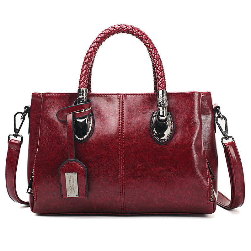 BowLift | New handbags made of oil wax leather Boston, large tote bag made of soft leather