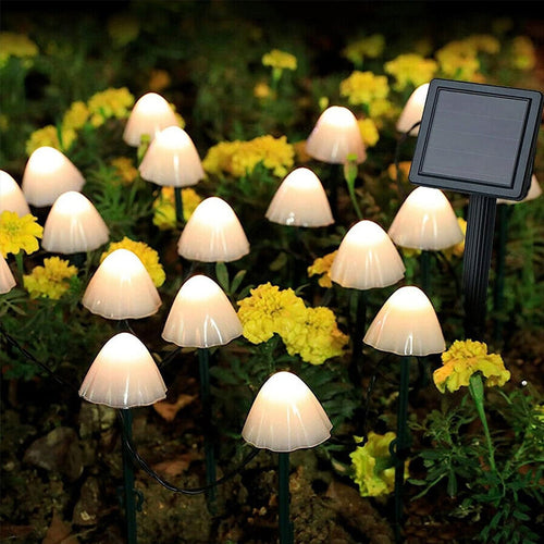 BowLift | LED Solar String Lights Ground Stake Mushroom Lights