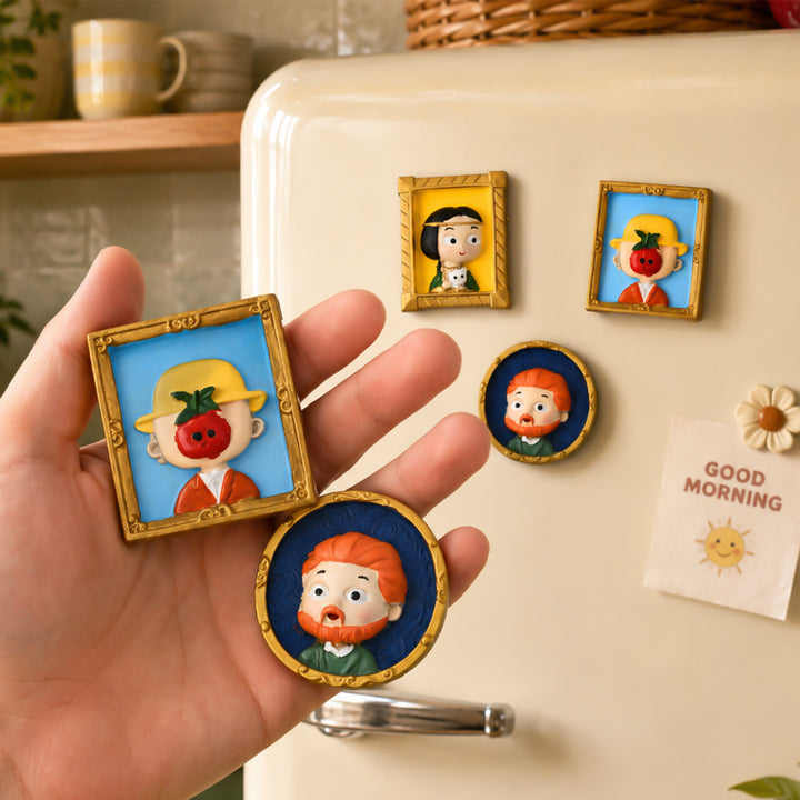 Art fridge magnets made of resin