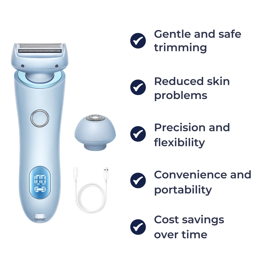 Irritation-free Gentle Shave – Waterproof Wet & Dry – Precision Head – Women with Sensitive Skin Bowlift