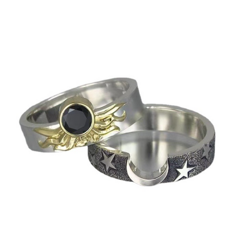 BowLift | Vintage Star Moon Sun Ring Set