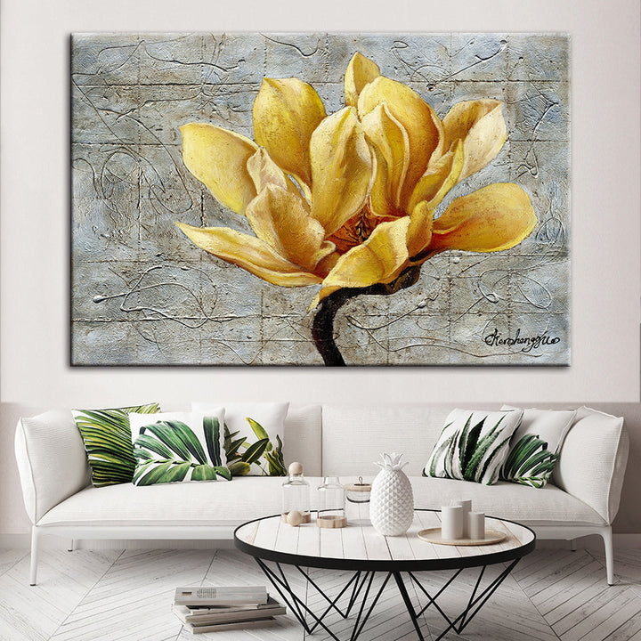 Yellow Lily - Canvas Wall Art Painting | Bowlift