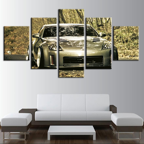 5 Piece Close Up Metallic Car - Canvas Wall Art Painting | Bowlift
