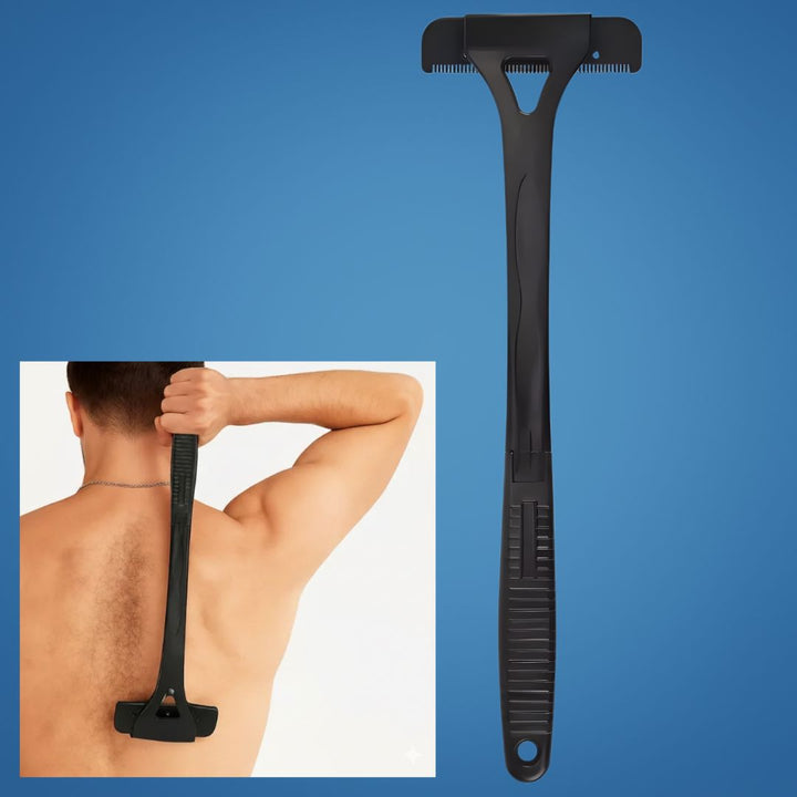 Extra-Long Handle Reach – Sharp Stainless Blades – Smooth Pain-Free Shave – Effortless DIY Grooming for Men Bowlift