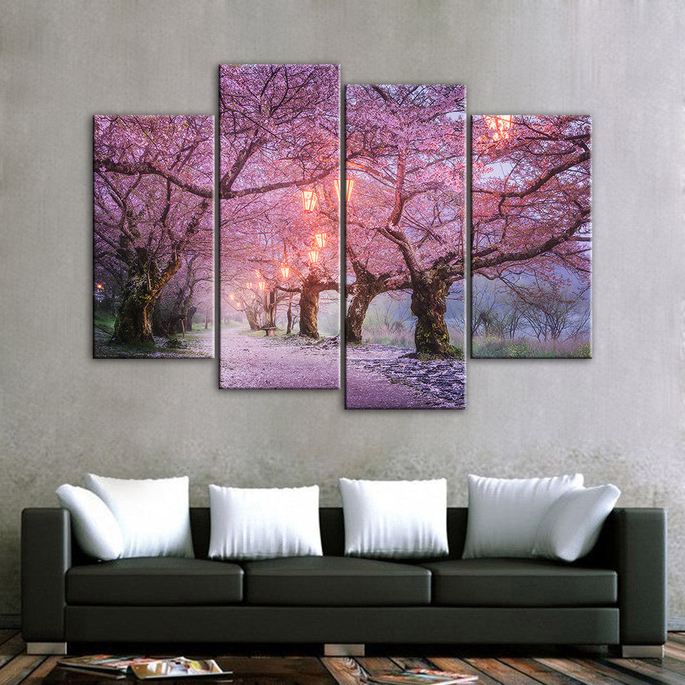 Big Pink Trees- Canvas Wall Art Painting | Bowlift