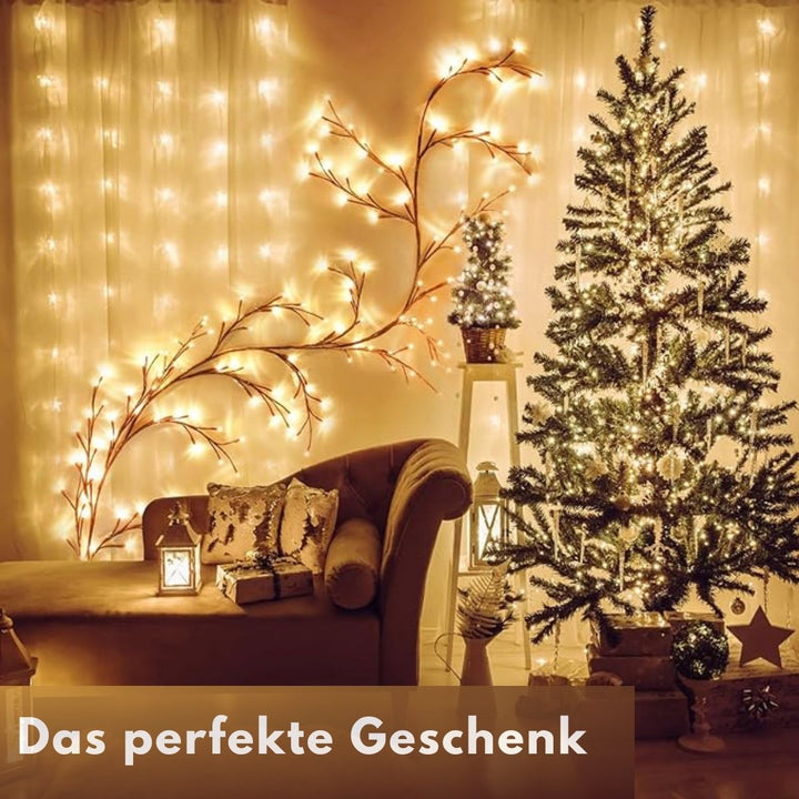 BowLift | LED Grapevine Fairy Lights - 100 LED String Lights with Green Wire for Indoor & Outdoor Decoration, Parties, and Garden Use
