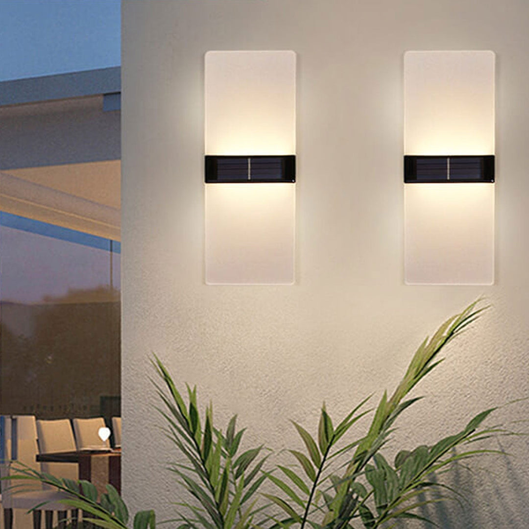 BowLift | LumaZen Solar LED Wall Lamp | Weatherproof | Solar Powered Outdoor Lighting | Garden & Patio Decor