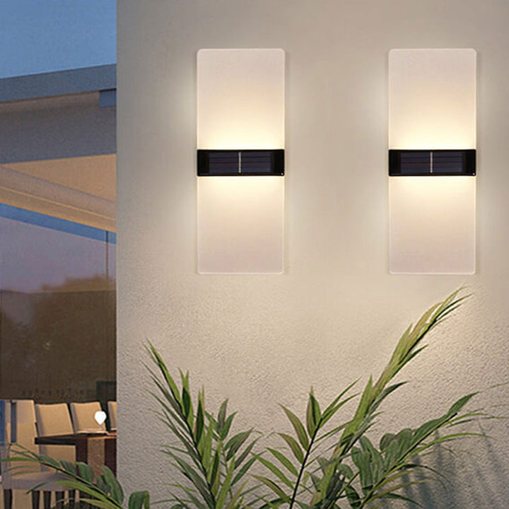 BowLift | LumaZen Solar LED Wall Lamp | Weatherproof | Solar Powered Outdoor Lighting | Garden & Patio Decor
