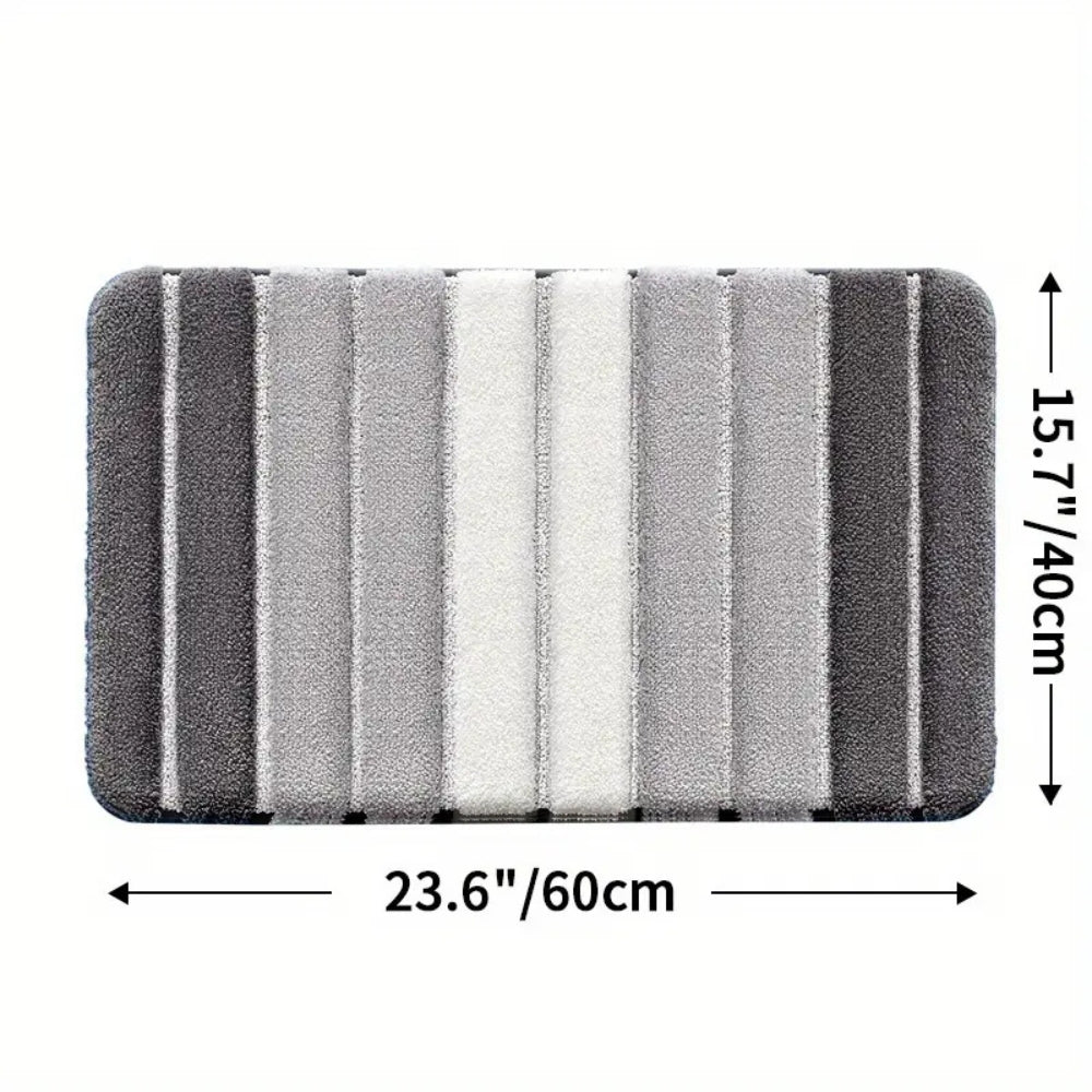 BowLift | Lumiere Striped Absorbent Bath Mat