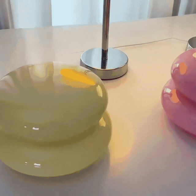 BowLift | Elegant Macaron Glass Table Lamp with USB - 3 Light Colors