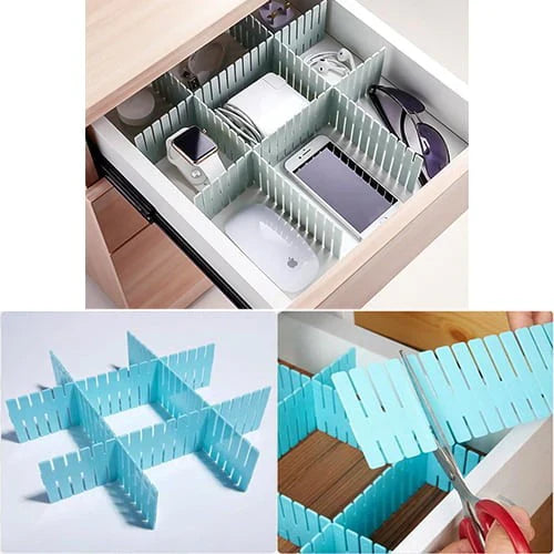Drawer Divider 4 Strips Adjustable Drawer Organizer Bowlift