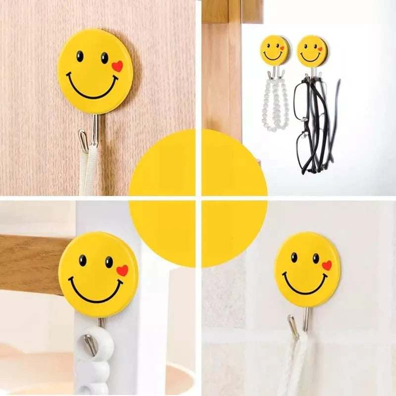 3 PCs Emoji Wall Hook Heavy Duty Self Adhesive Hook Bowlift