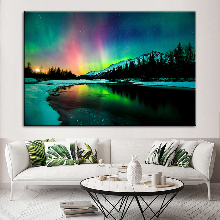 Ireland's Aurora - Canvas Wall Art Painting | Bowlift
