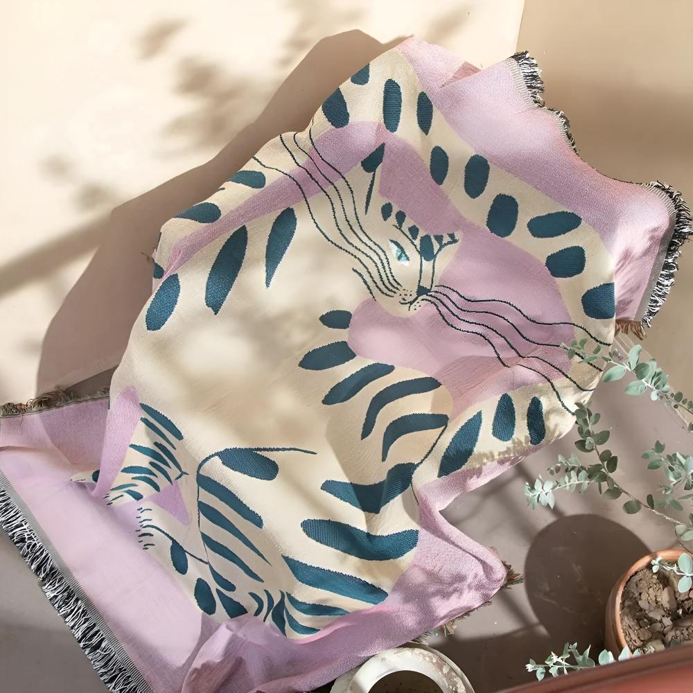 BowLift | Artful She Tiger Throw Blanket
