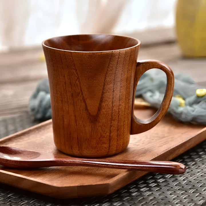 BowLift | Rustic Japanese Style Wooden Mug