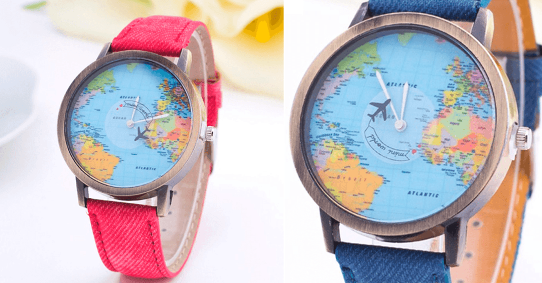 BowLift | Unisex Watch Unique Design World Map Quartz Watch