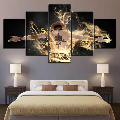 Skullman Fire 5 Piece - Canvas Wall Art Painting | Bowlift