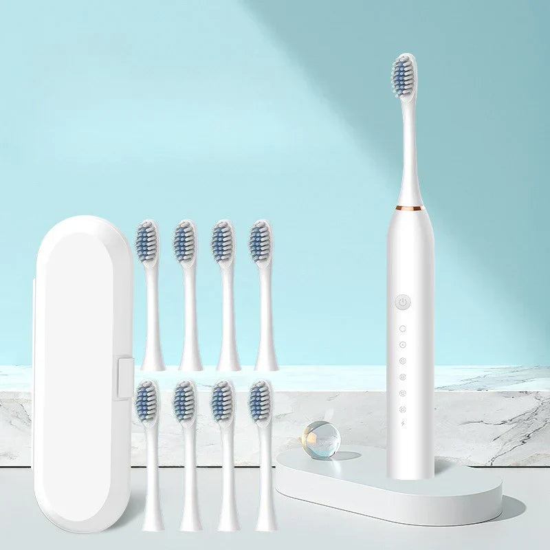 SonicPure rechargeable toothbrush – Whisper quiet, powerful & includes 8 brush heads | Bowlift