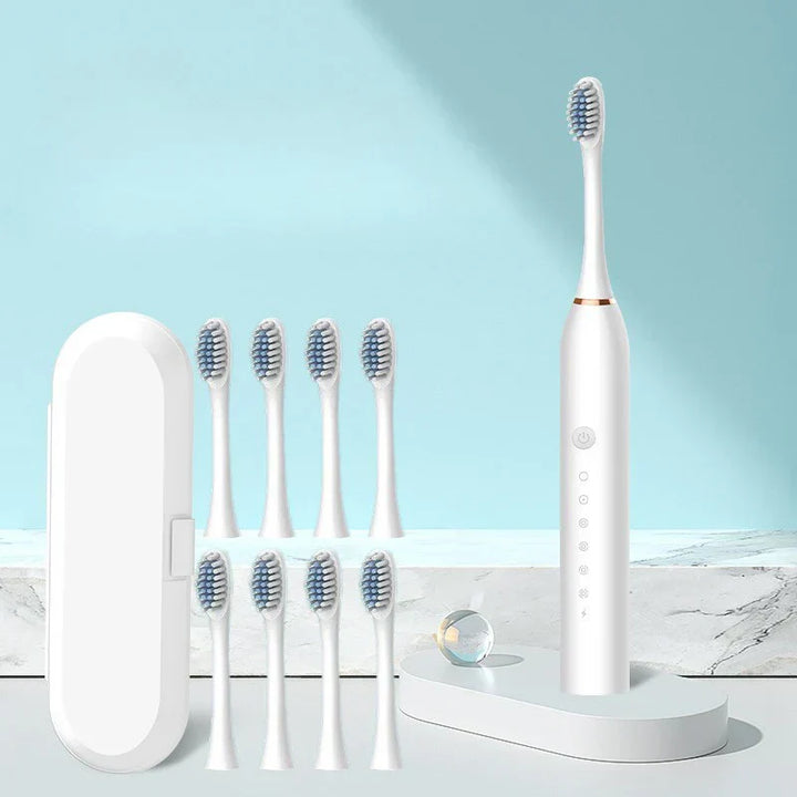 SonicPure rechargeable toothbrush – Whisper quiet, powerful & includes 8 brush heads | Bowlift