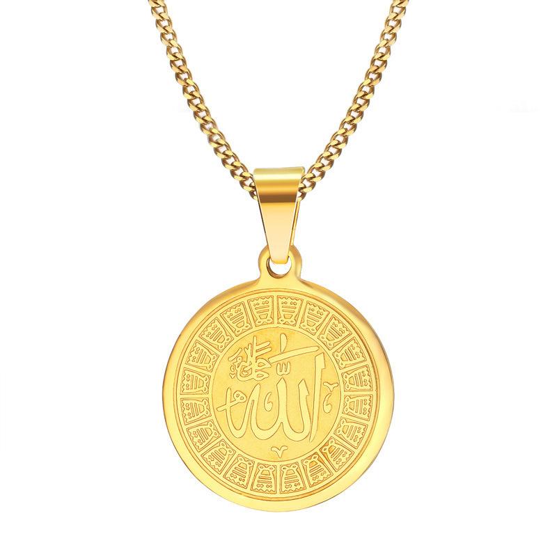 BowLift | Round Pendant Golden Necklace