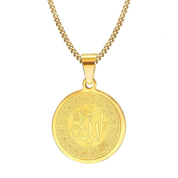 BowLift | Round Pendant Golden Necklace