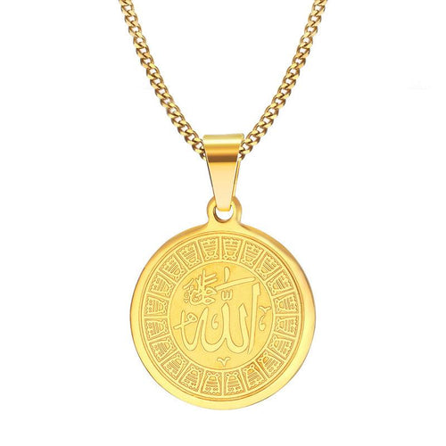 BowLift | Round Pendant Golden Necklace