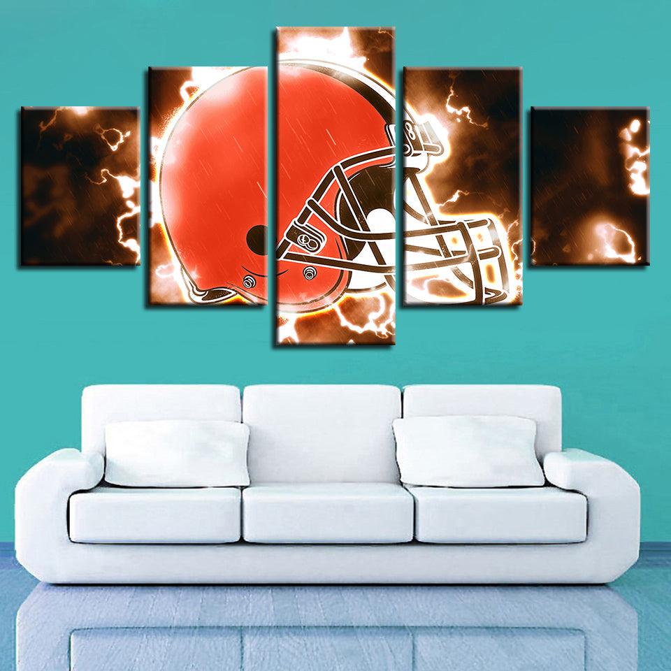 Cleveland Browns 5 Piece - Canvas Wall Art Painting | Bowlift