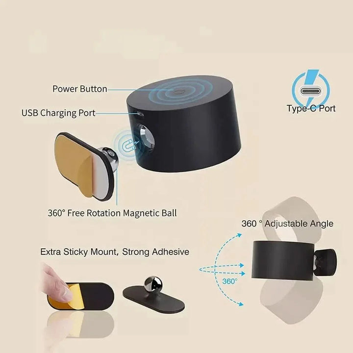 BowLift | Wireless, USB rechargeable & 3 brightness levels for flexible lighting