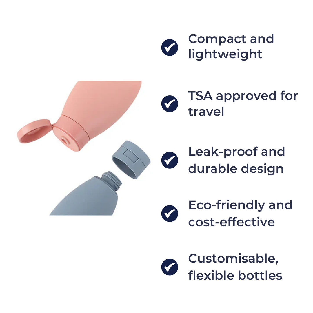 Leak-Proof Silicone – 60 ml Refillable – Ideal for Carry-On Trips Bowlift
