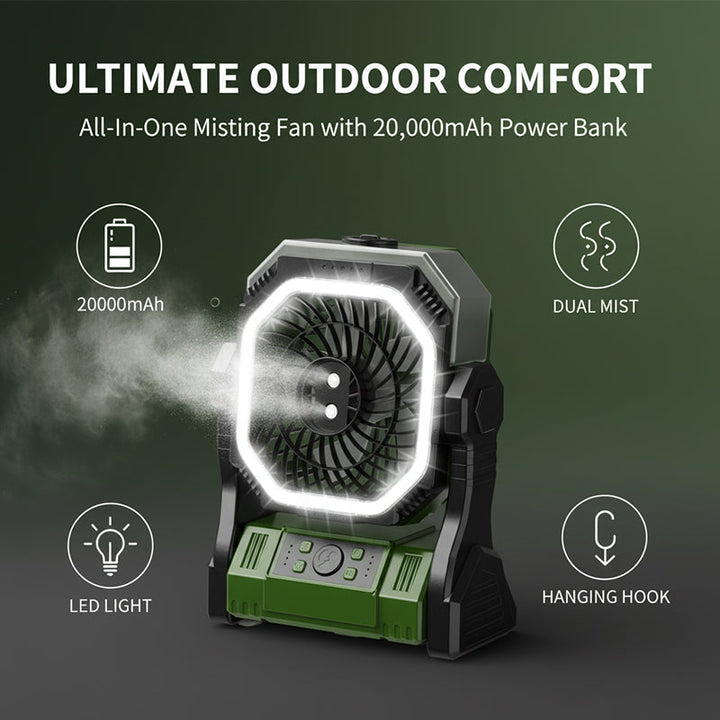 Rechargeable Outdoor Camping Fan Light | Bowlift