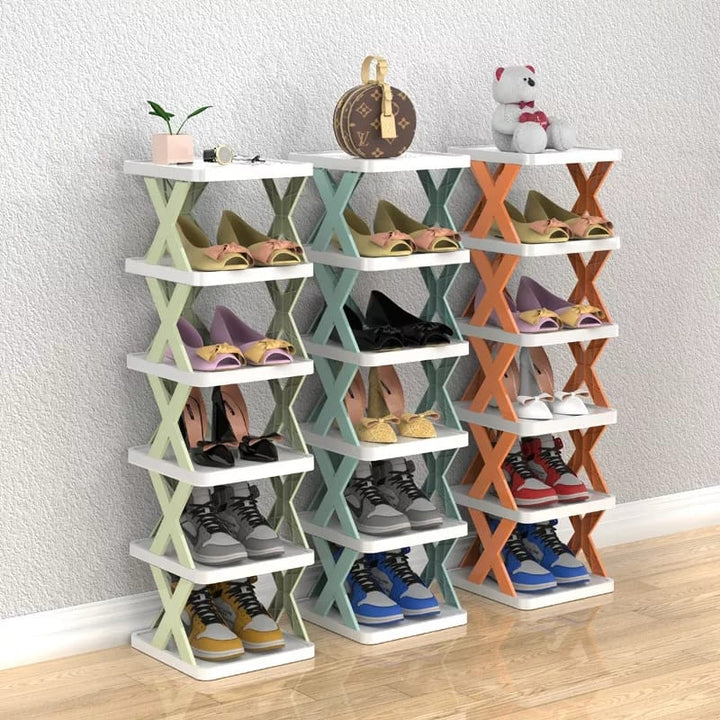 6 layer Simple Shoe Rack Plastic Simple Shelf (Free Delivery) Bowlift