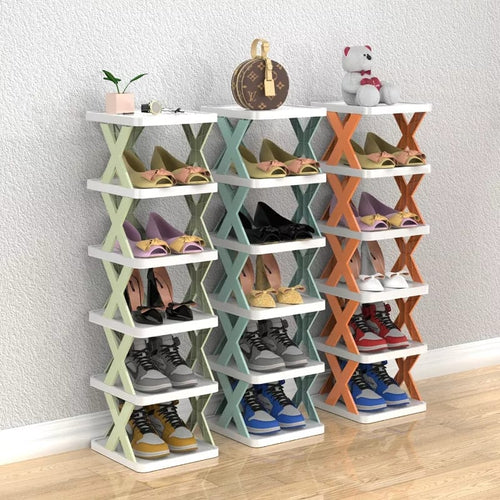 6 layer Simple Shoe Rack Plastic Simple Shelf (Free Delivery) Bowlift
