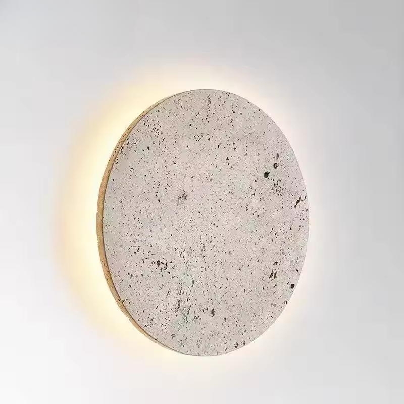 BowLift | Wabi-Sabi Travertine Natural Stone Wall Light