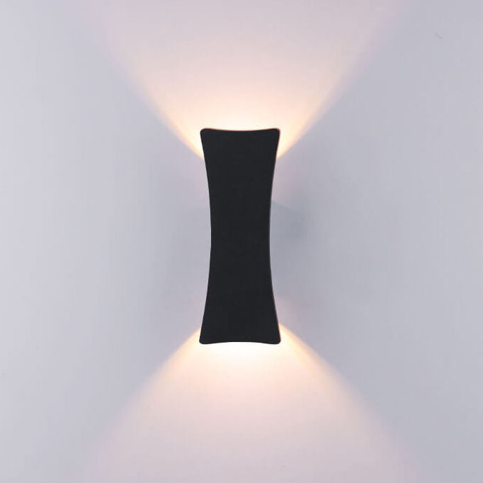 Modern Simple Rectangular Curved LED Outdoor Waterproof Wall Sconce Lamp | Bowlift