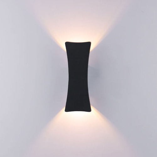 Modern Simple Rectangular Curved LED Outdoor Waterproof Wall Sconce Lamp | Bowlift