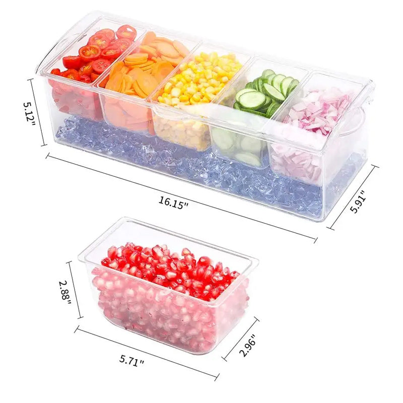 Ice Chilled Condiment Tray Set | Bowlift