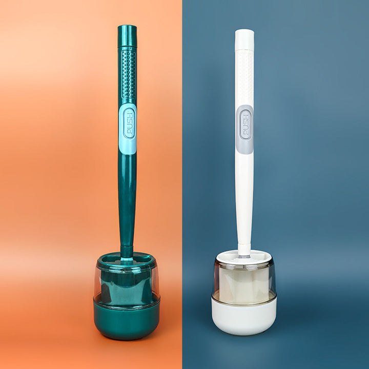 BowLift | Punch-free  Long Handle Silicone Toilet Brush